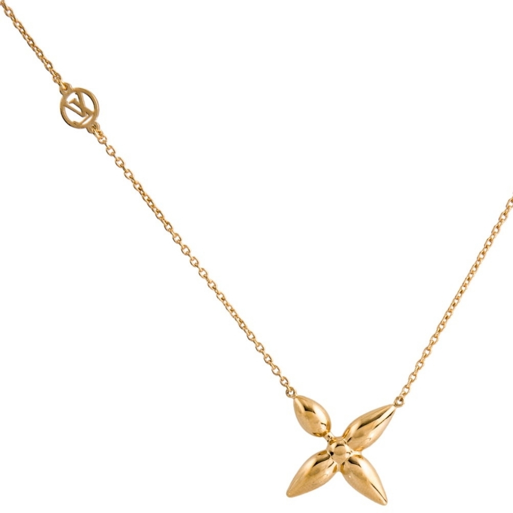 BNIB!!! Louis Vuitton Louisette Pendant Necklace MONOGRAM GOLD LV Authenticated - Picture 8 of 16